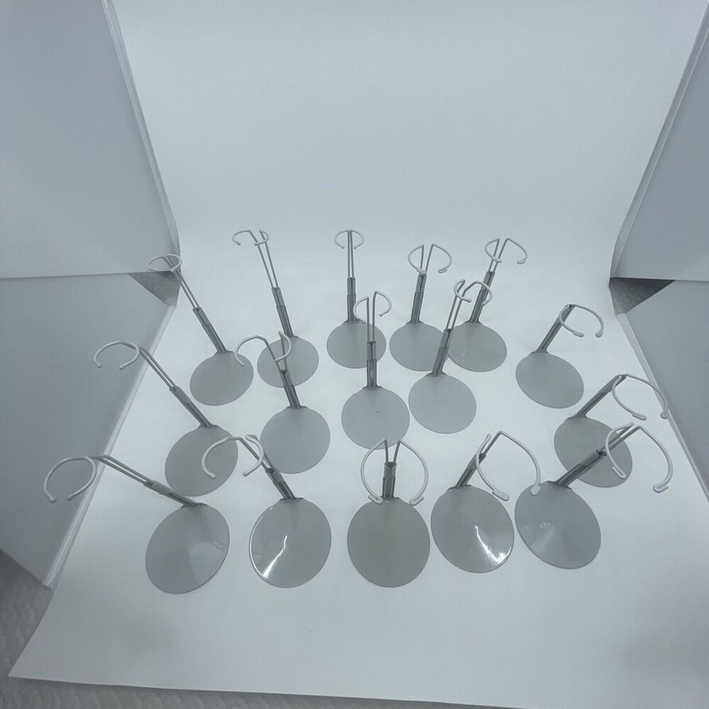 16 White METAL DOLL STANDS FOR 11.5"-12.5" BARBIE KEN DOLLS Skipper KAISER